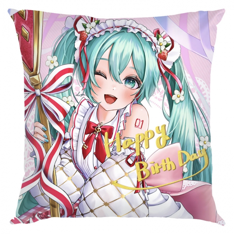 Hatsune Miku  Anime square full-color pillow cushion 45X45CM NO FILLING  C3-100