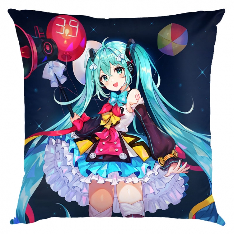 Hatsune Miku Anime square full-color pillow cushion 45X45CM NO FILLING