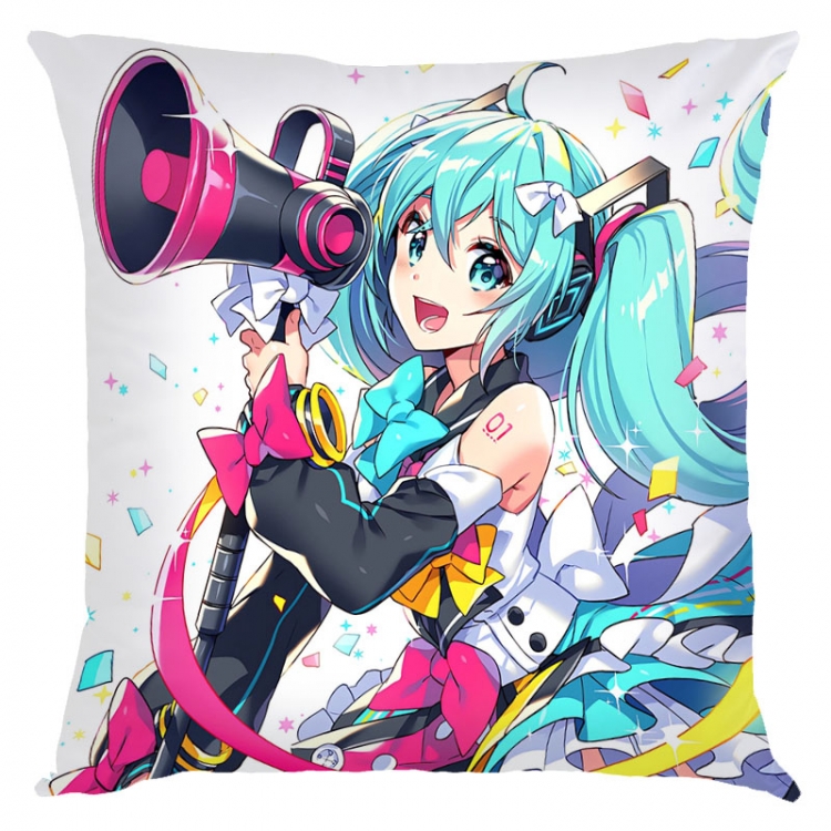 Hatsune Miku Anime square full-color pillow cushion 45X45CM NO FILLING