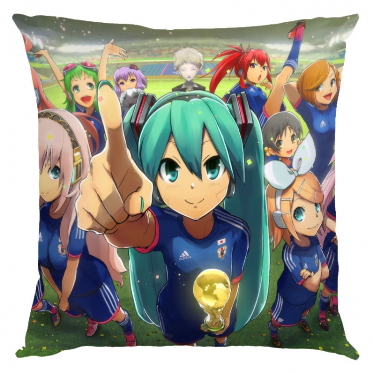 Hatsune Miku Anime square full-color pillow cushion 45X45CM NO FILLING