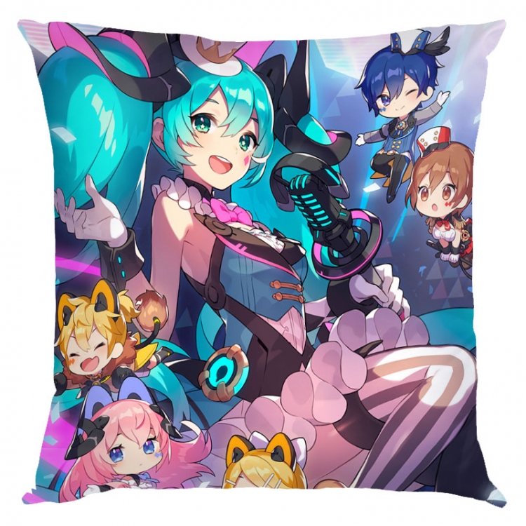 Hatsune Miku Anime square full-color pillow cushion 45X45CM NO FILLING