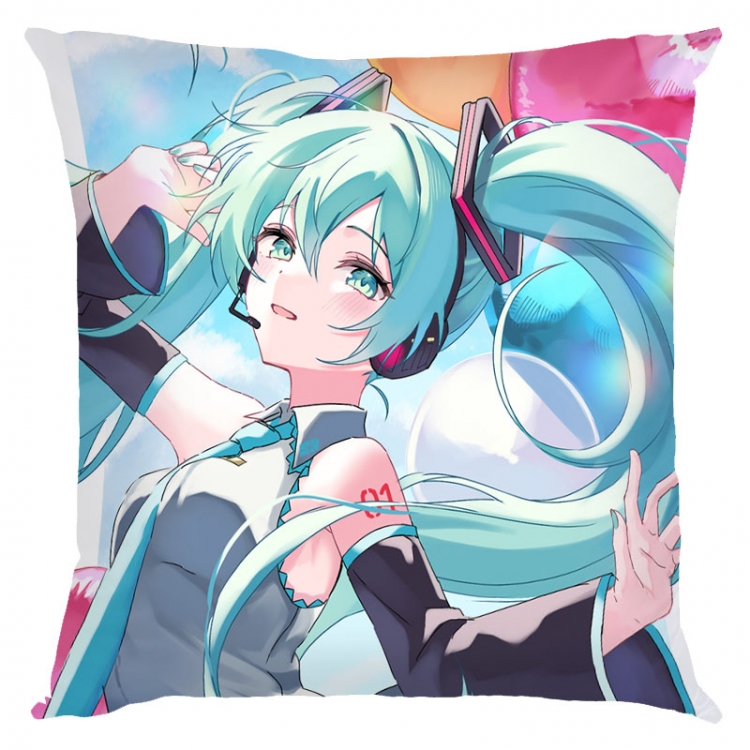 Hatsune Miku Anime square full-color pillow cushion 45X45CM NO FILLING