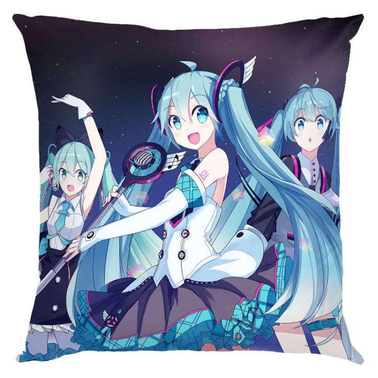 Hatsune Miku Anime square full-color pillow cushion 45X45CM NO FILLING