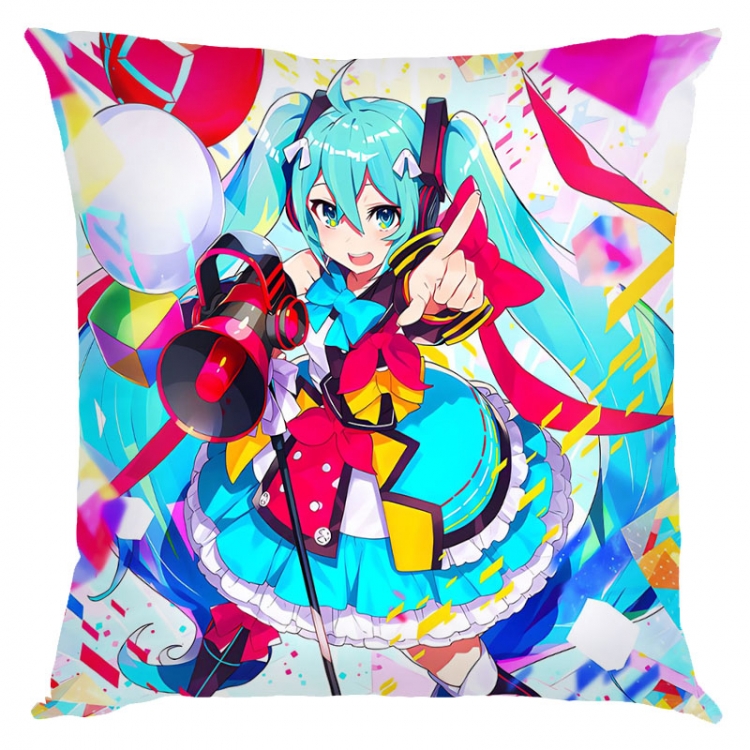 Hatsune Miku Anime square full-color pillow cushion 45X45CM NO FILLING