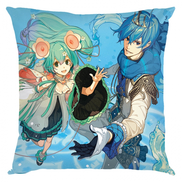 Hatsune Miku Anime square full-color pillow cushion 45X45CM NO FILLING