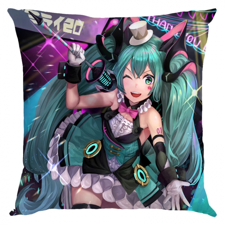 Hatsune Miku Anime square full-color pillow cushion 45X45CM NO FILLING