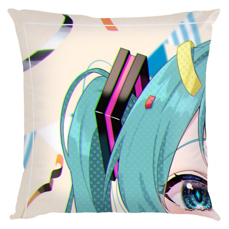 Hatsune Miku Anime square full-color pillow cushion 45X45CM NO FILLING  C3-107