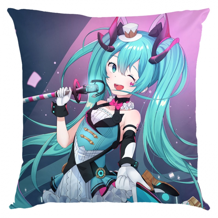 Hatsune Miku Anime square full-color pillow cushion 45X45CM NO FILLING  C3-75