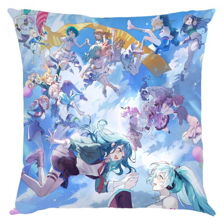 Hatsune Miku Anime square full-color pillow cushion 45X45CM NO FILLING