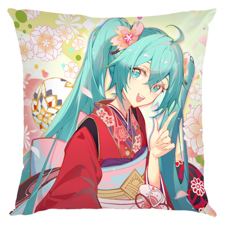 Hatsune Miku Anime square full-color pillow cushion 45X45CM NO FILLING