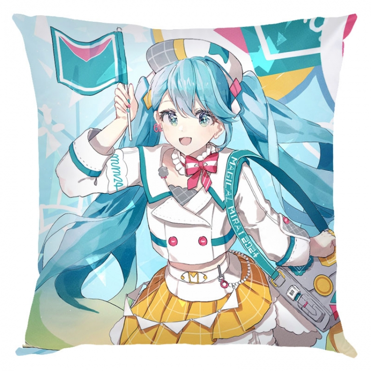 Hatsune Miku Anime square full-color pillow cushion 45X45CM NO FILLING   C3-7