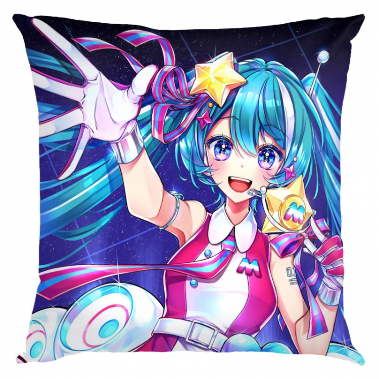 Hatsune Miku Anime square full-color pillow cushion 45X45CM NO FILLING  C3-87