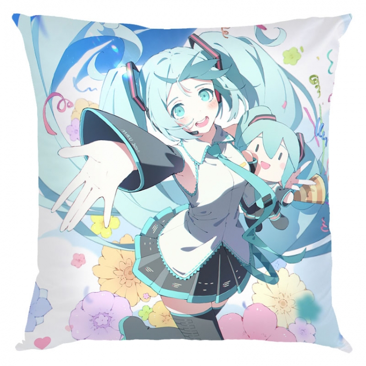 Hatsune Miku Anime square full-color pillow cushion 45X45CM NO FILLING  C3-99