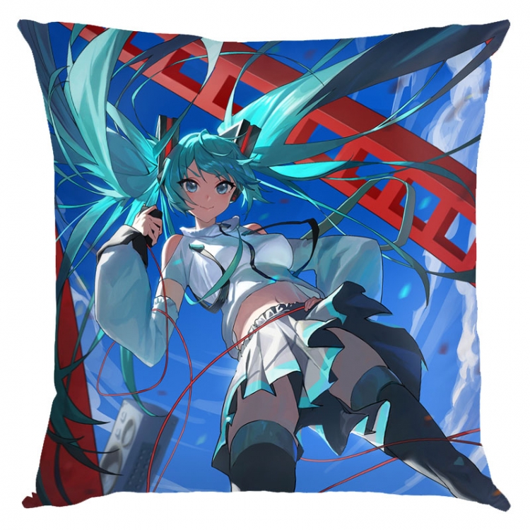 Hatsune Miku Anime square full-color pillow cushion 45X45CM NO FILLING  C3-123