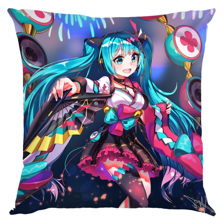 Hatsune Miku Anime square full-color pillow cushion 45X45CM NO FILLING  C3-25