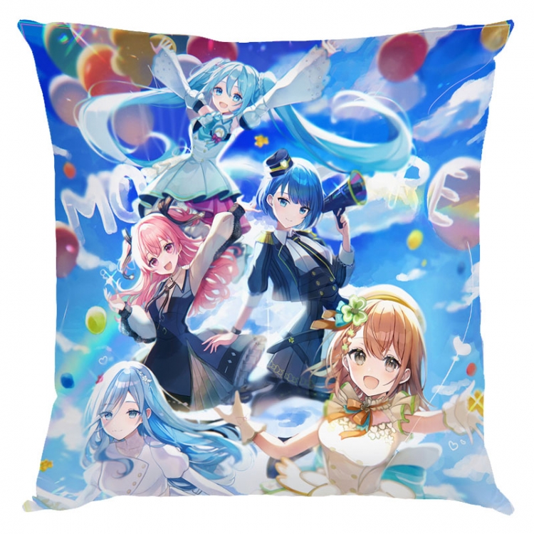 Hatsune Miku Anime square full-color pillow cushion 45X45CM NO FILLING  C3-47