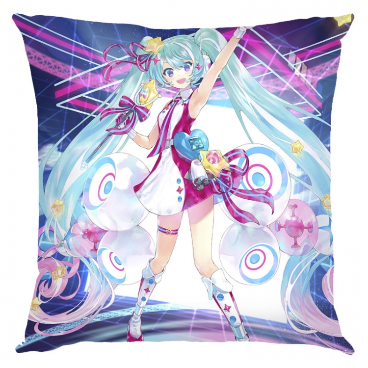 Hatsune Miku Anime square full-color pillow cushion 45X45CM NO FILLING C3-80