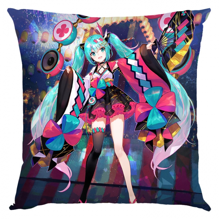 Hatsune Miku Anime square full-color pillow cushion 45X45CM NO FILLING  C3-15