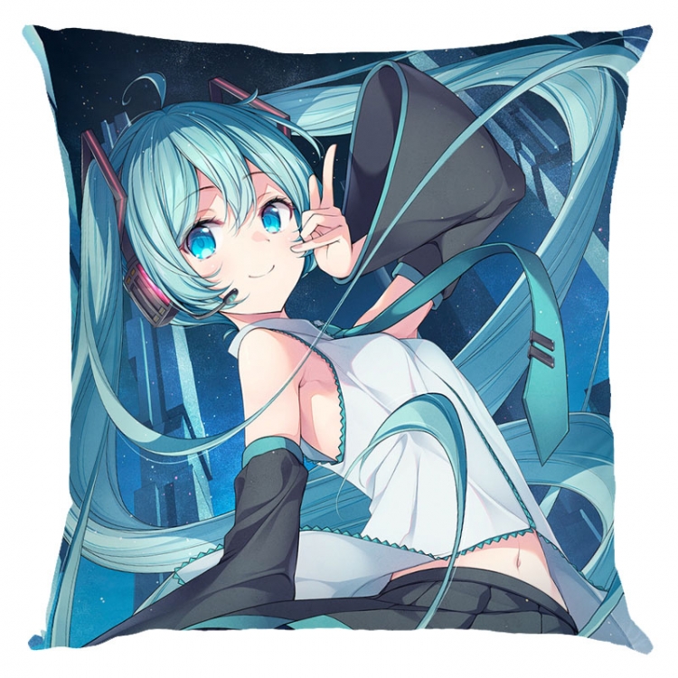 Hatsune Miku Anime square full-color pillow cushion 45X45CM NO FILLING C3-130