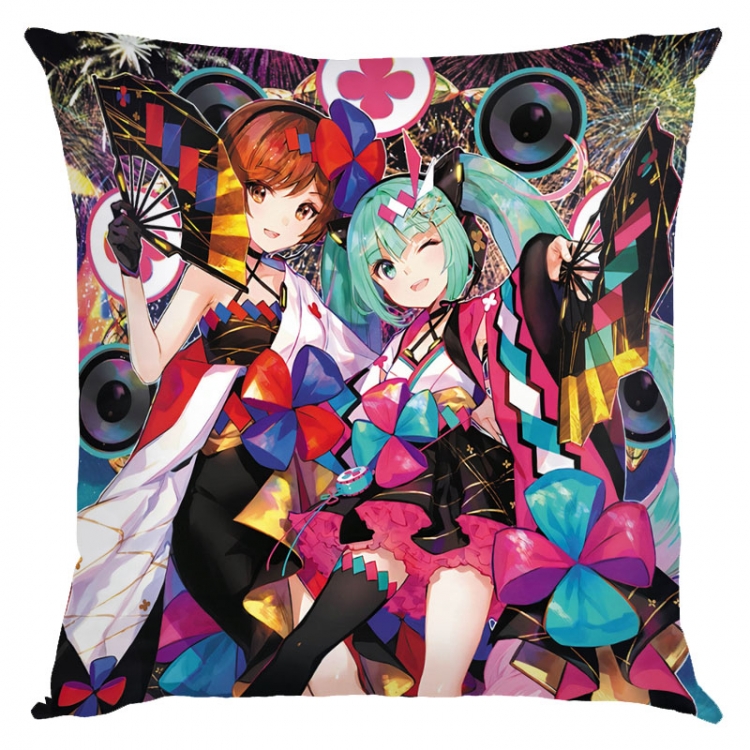 Hatsune Miku Anime square full-color pillow cushion 45X45CM NO FILLING C3-12