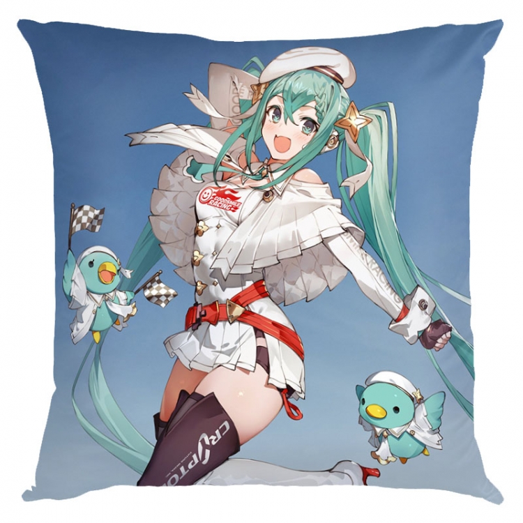 Hatsune Miku Anime square full-color pillow cushion 45X45CM NO FILLING  C3-127