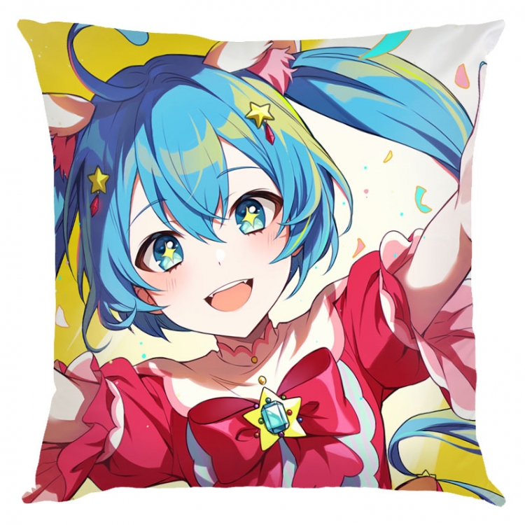 Hatsune Miku Anime square full-color pillow cushion 45X45CM NO FILLING  C3-95