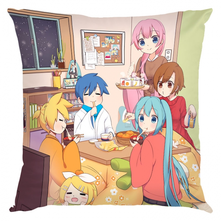 Hatsune Miku Anime square full-color pillow cushion 45X45CM NO FILLING  C3-60