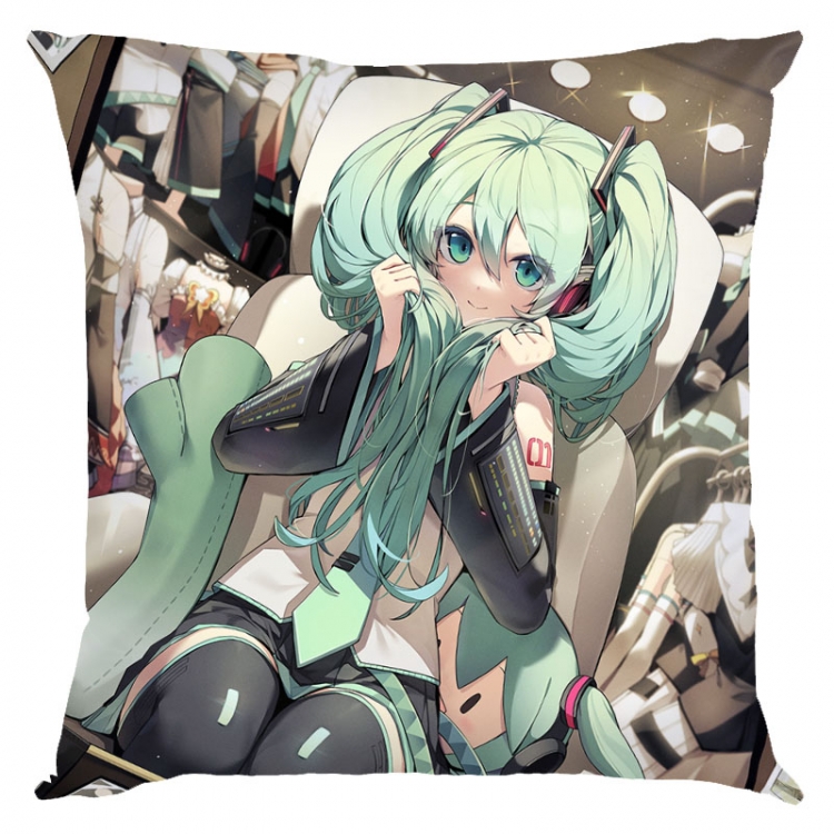 Hatsune Miku Anime square full-color pillow cushion 45X45CM NO FILLING  C3-62