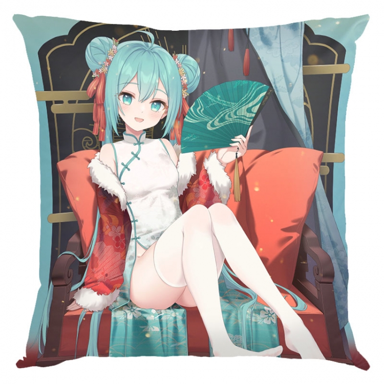 Hatsune Miku Anime square full-color pillow cushion 45X45CM NO FILLING  C3-129