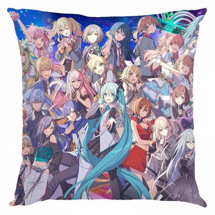 Hatsune Miku Anime square full-color pillow cushion 45X45CM NO FILLING C3-63