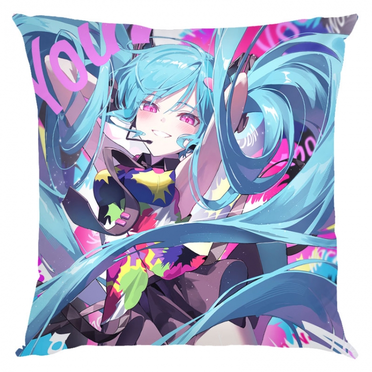 Hatsune Miku Anime square full-color pillow cushion 45X45CM NO FILLING   C3-143