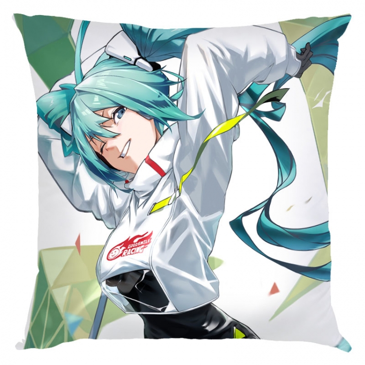 Hatsune Miku Anime square full-color pillow cushion 45X45CM NO FILLING  C3-141