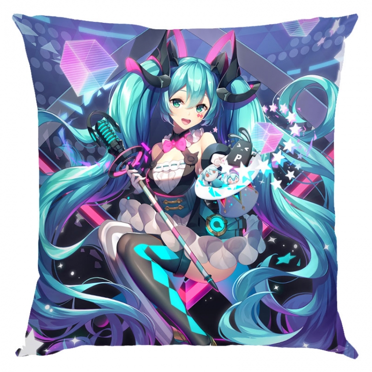 Hatsune Miku Anime square full-color pillow cushion 45X45CM NO FILLING  C3-81