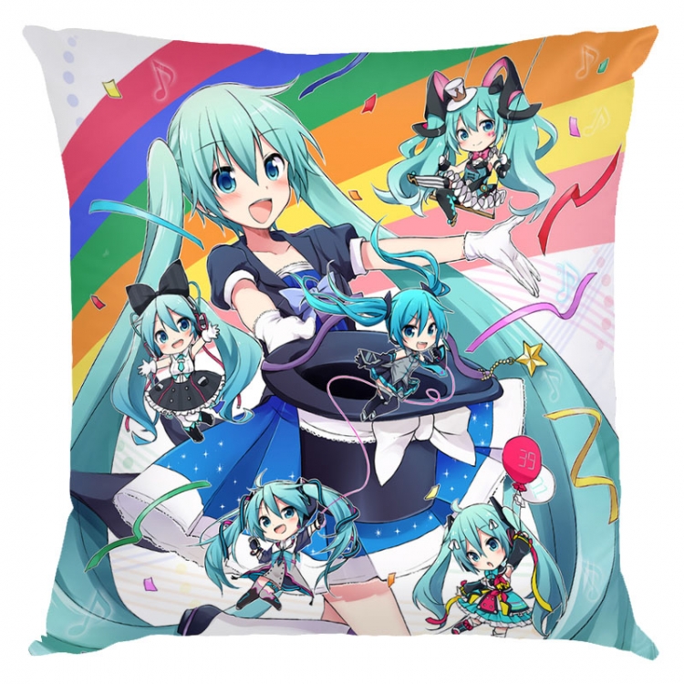 Hatsune Miku Anime square full-color pillow cushion 45X45CM NO FILLING  C3-35