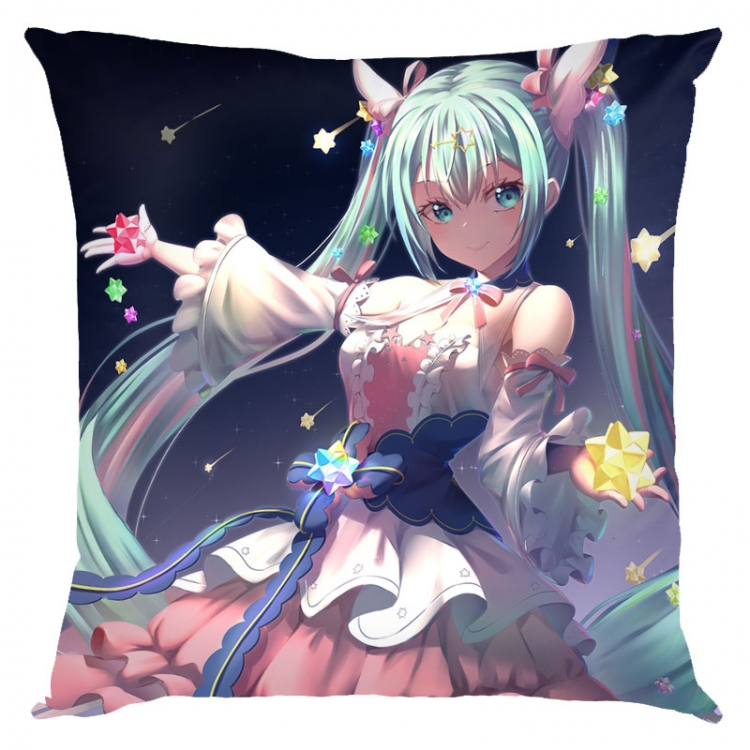 Hatsune Miku Anime square full-color pillow cushion 45X45CM NO FILLING C3-115