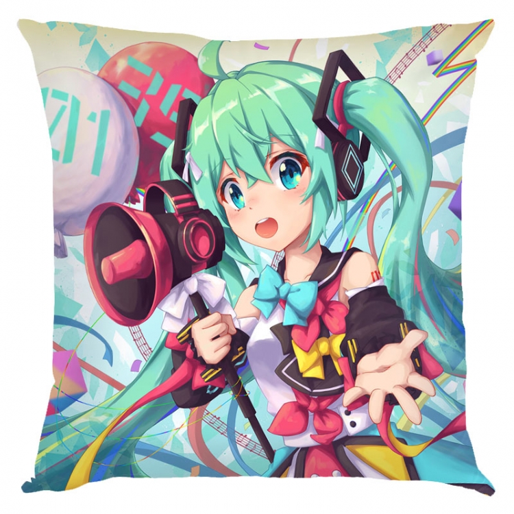 Hatsune Miku Anime square full-color pillow cushion 45X45CM NO FILLING   C3-24