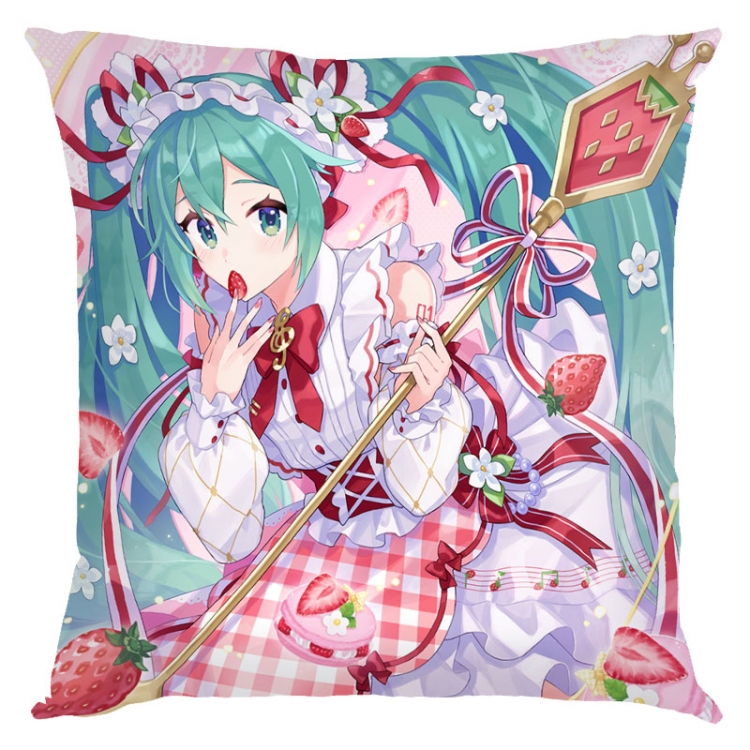 Hatsune Miku Anime square full-color pillow cushion 45X45CM NO FILLING C3-94