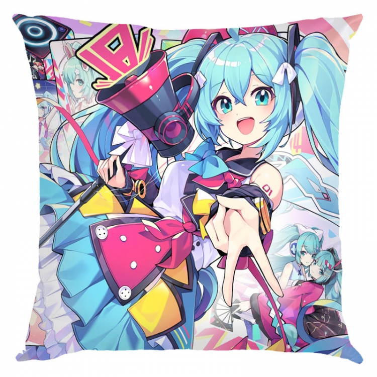 Hatsune Miku Anime square full-color pillow cushion 45X45CM NO FILLING  C3-43