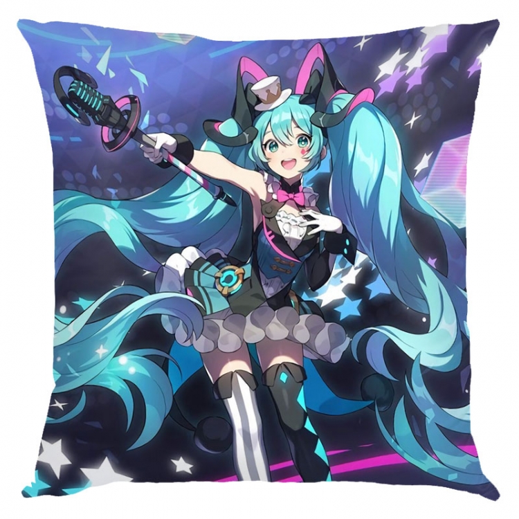 Hatsune Miku Anime square full-color pillow cushion 45X45CM NO FILLING   C3-72