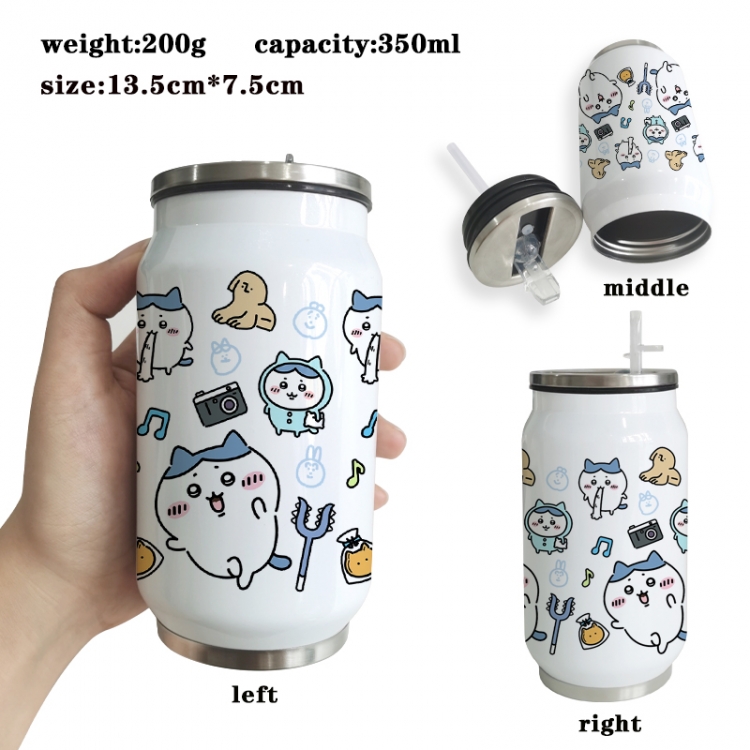 chiikawa Anime Printed Stainless Steel Insulated Cup Straw Water Cup 350ML