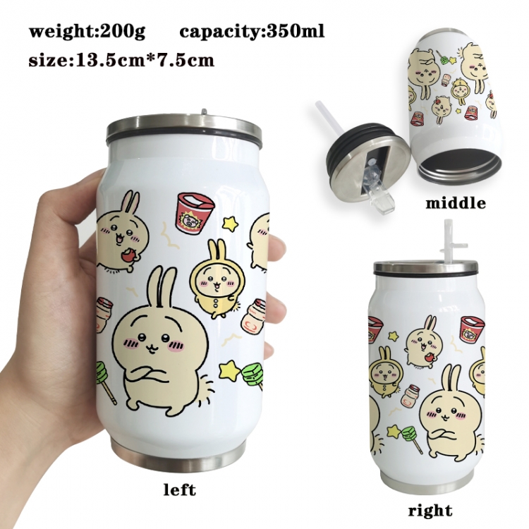 chiikawa Anime Printed Stainless Steel Insulated Cup Straw Water Cup 350ML