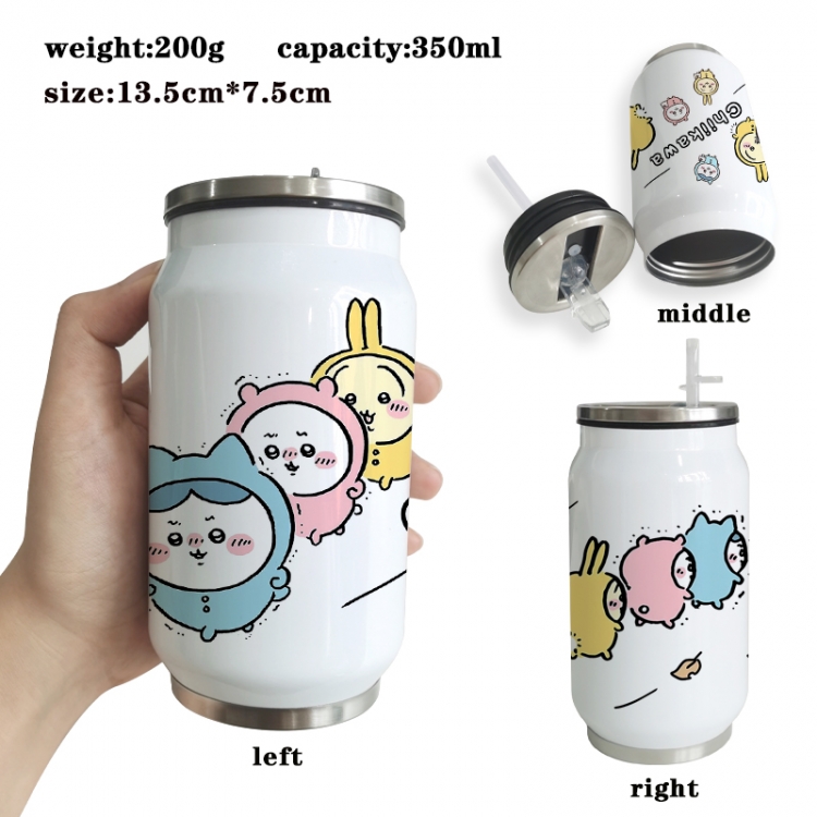 chiikawa Anime Printed Stainless Steel Insulated Cup Straw Water Cup 350ML