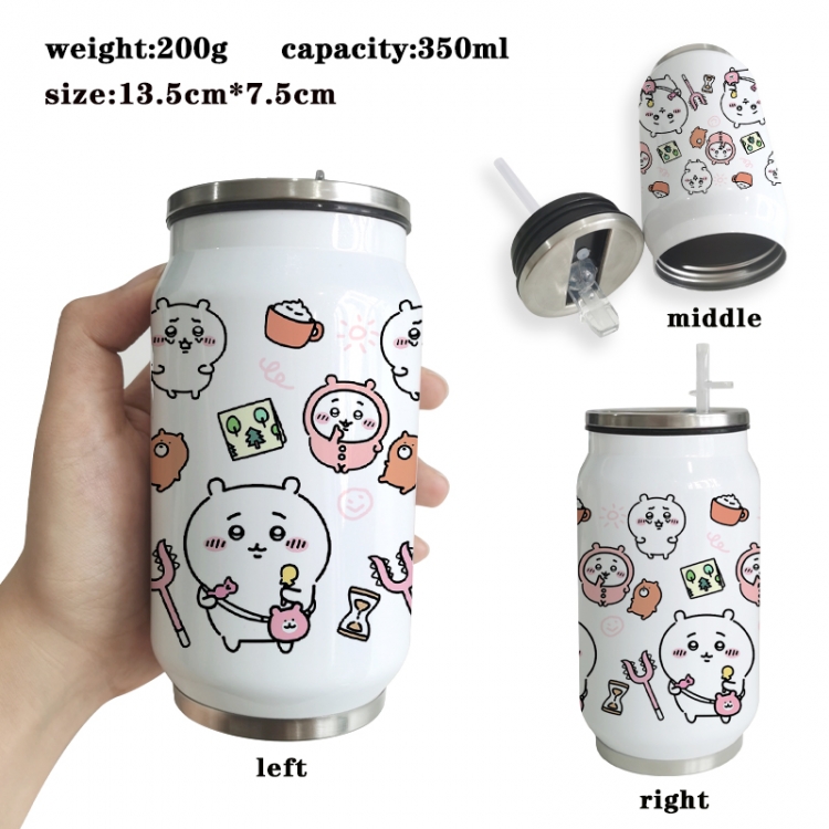 chiikawa Anime Printed Stainless Steel Insulated Cup Straw Water Cup 350ML