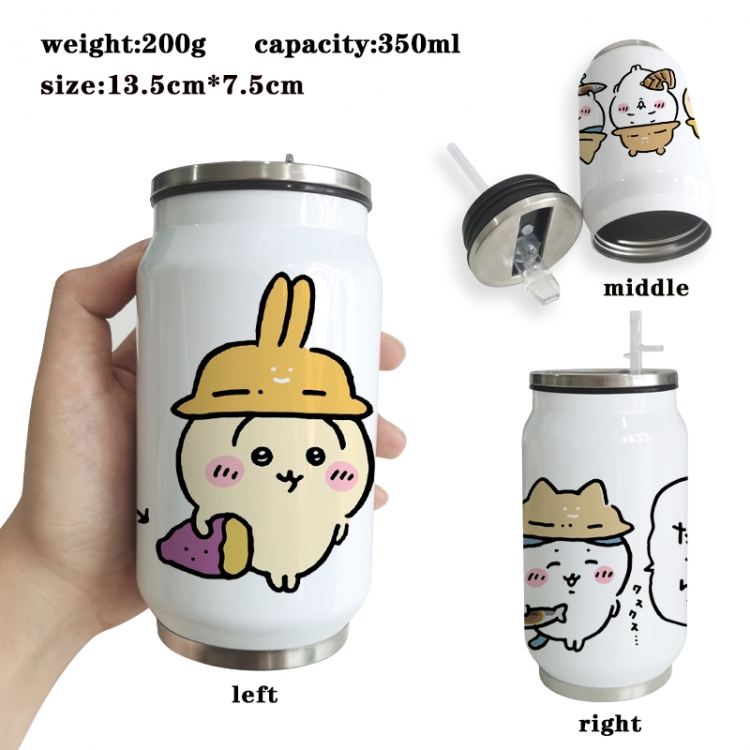 chiikawa Anime Printed Stainless Steel Insulated Cup Straw Water Cup 350ML