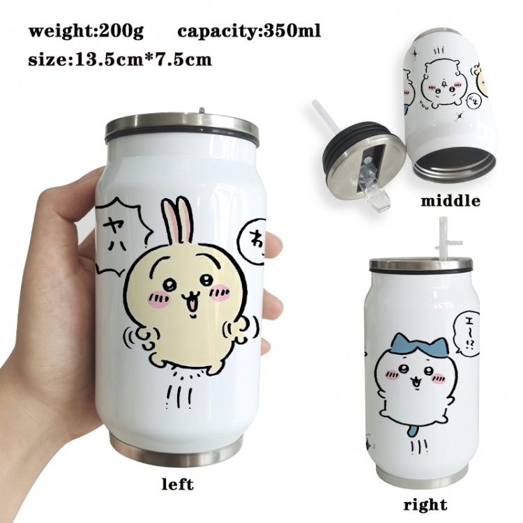 chiikawa Anime Printed Stainless Steel Insulated Cup Straw Water Cup 350ML