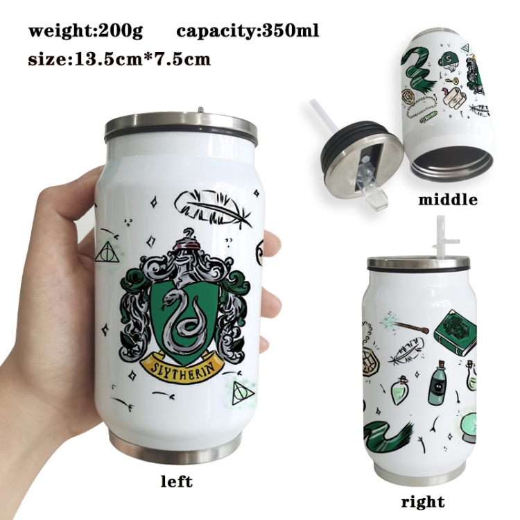 Harry Potter Anime Printed Stainless Steel Insulated Cup Straw Water Cup 350ML