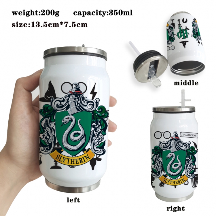 Harry Potter Anime Printed Stainless Steel Insulated Cup Straw Water Cup 350ML