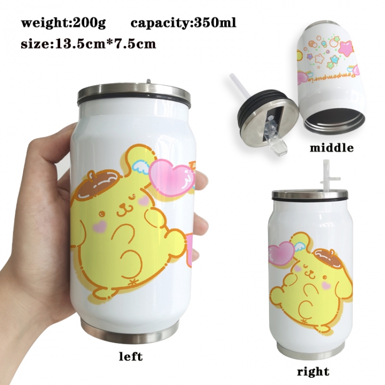 sanrio Anime Printed Stainless Steel Insulated Cup Straw Water Cup 350ML