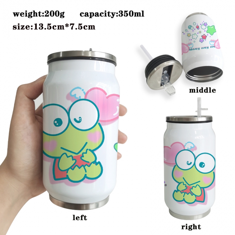 sanrio Anime Printed Stainless Steel Insulated Cup Straw Water Cup 350ML