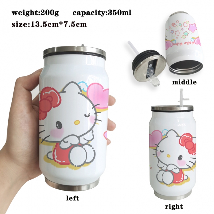 sanrio Anime Printed Stainless Steel Insulated Cup Straw Water Cup 350ML